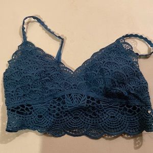 blue fancy bra